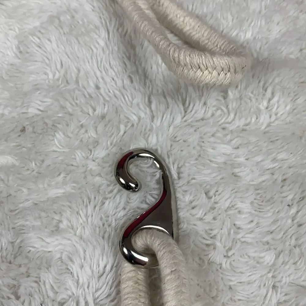 Vintage ione‎ for coastlines suede and rope hook belt, med